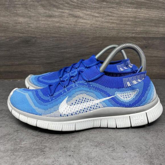 Nike Free Flyknit Sneakers Mens Size 8 Game Royal Blue Running Shoes